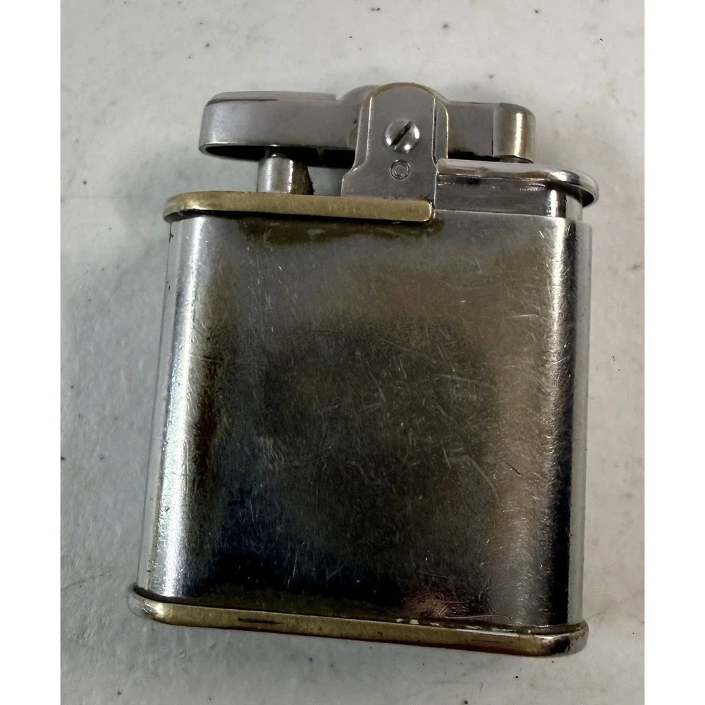 Vintage Ronson Whirlwind Lighter Silver Chrome USA Untested